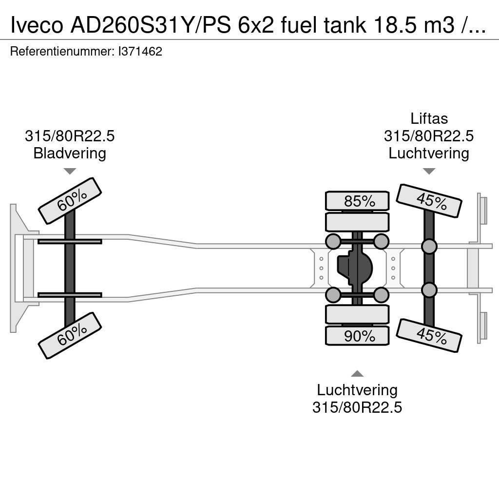 Iveco AD260S31Y/PS 6x2 fuel tank 18.5 m3 / 5 comp Automobilinės cisternos