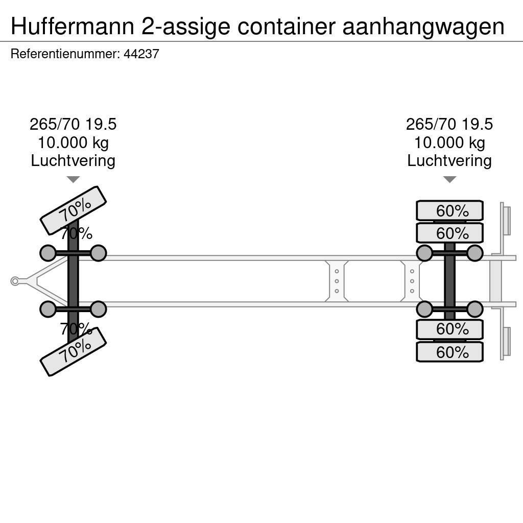 Hüffermann 2-assige container aanhangwagen Konteinerių priekabos