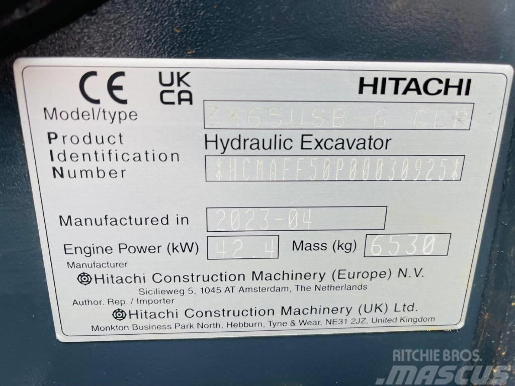Hitachi ZX 65 US B-6 Mini ekskavatoriai < 7 t