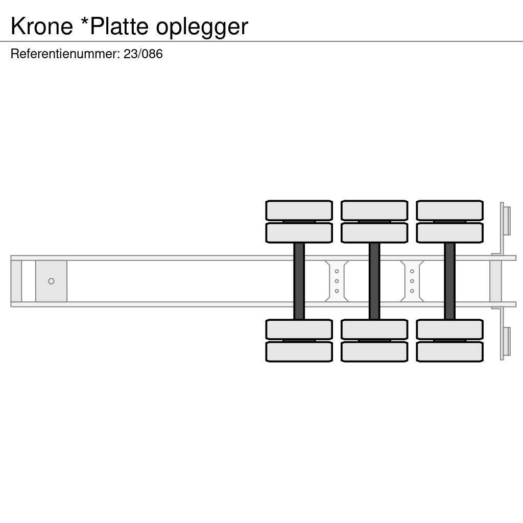Krone *Platte oplegger Bortinių sunkvežimių priekabos su nuleidžiamais bortais