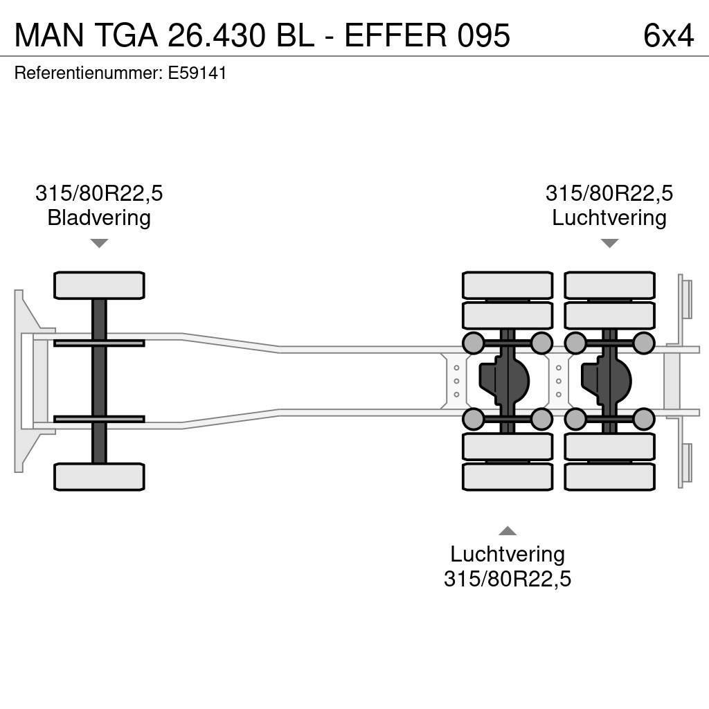 MAN TGA 26.430 BL - EFFER 095 Konteinerių nuožulnaus pakėlimo ant platformos krautuvai