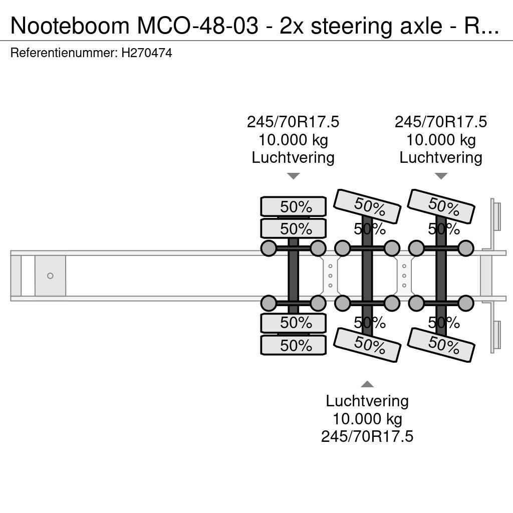 Nooteboom MCO-48-03 - 2x steering axle - Ramps - SAF Axle - Žemo iškrovimo puspriekabės