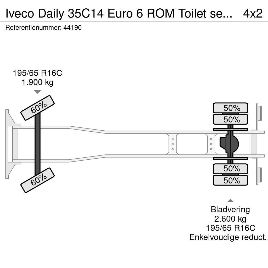 Iveco Daily 35C14 Euro 6 ROM Toilet servicewagen Kombinuotos paskirties / vakuuminiai sunkvežimiai