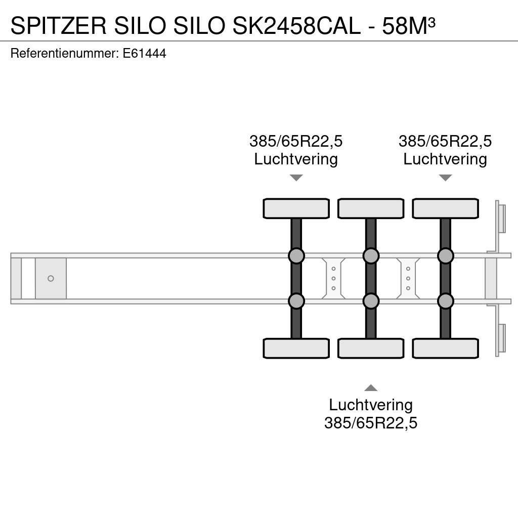 Spitzer Silo SILO SK2458CAL - 58M³ Cisternos puspriekabės