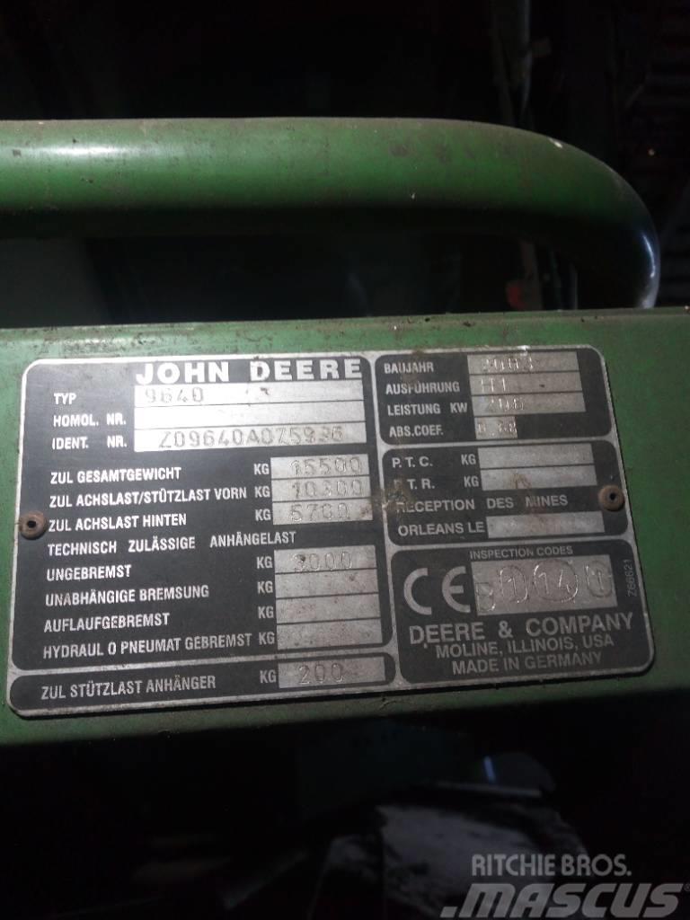 John Deere 9640 WTS Derliaus nuėmimo kombainai