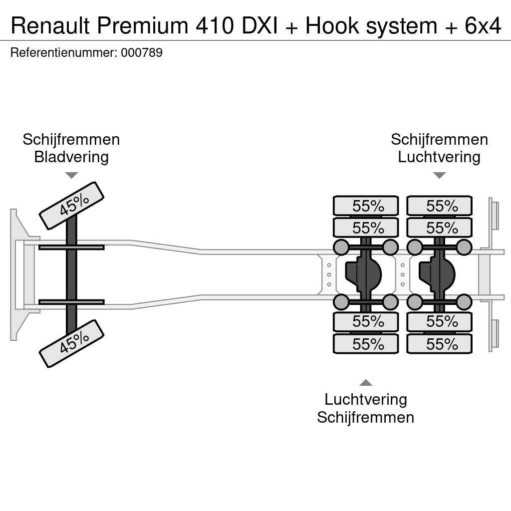 Renault Premium 410 DXI + Hook system + 6x4 Sunkvežimiai su keliamuoju kabliu