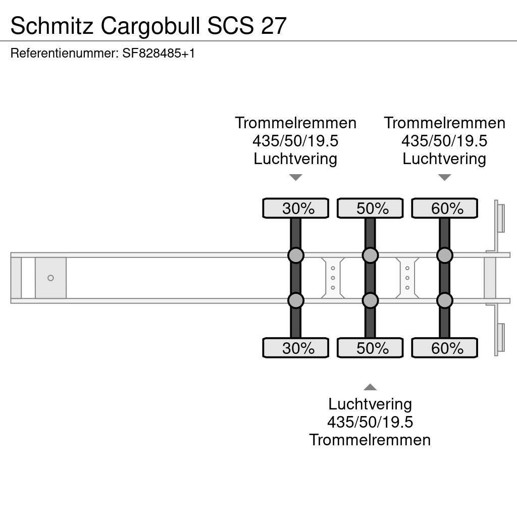 Schmitz Cargobull SCS 27 Bortinių sunkvežimių priekabos su nuleidžiamais bortais
