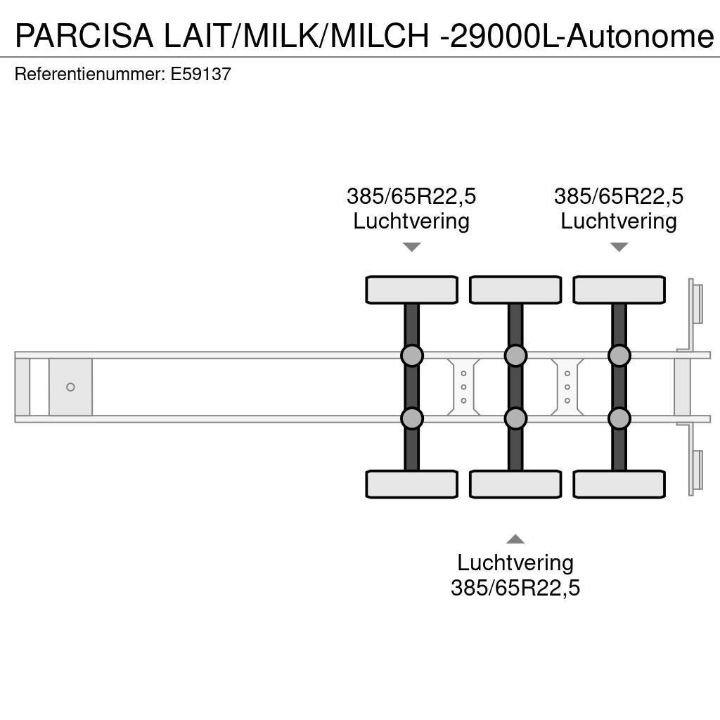 Parcisa LAIT/MILK/MILCH -29000L-Autonome Cisternos puspriekabės