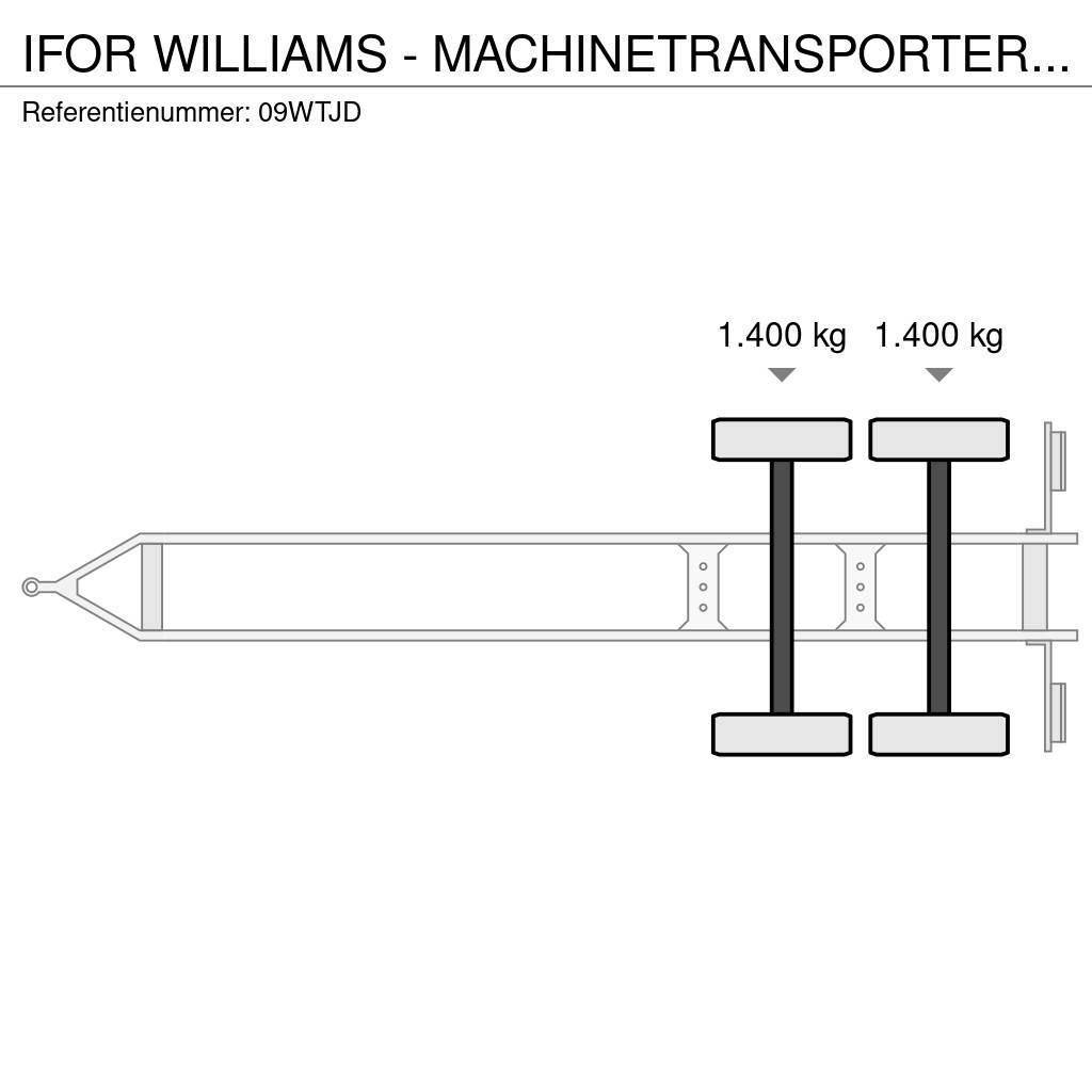 Ifor Williams - MACHINETRANSPORTER TRAILER AANHANGER MARGE Platformos / Pakrovimas iš šono