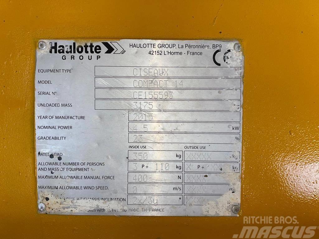Haulotte Compact 14 Žirkliniai keltuvai