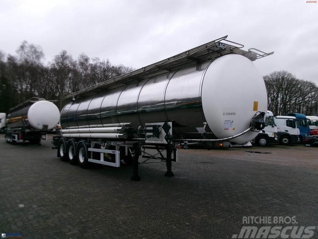 LAG Chemical tank inox L4BH 30 m3 / 1 comp + pump Cisternos puspriekabės