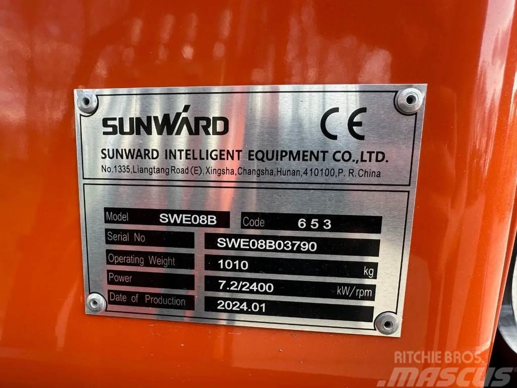 Sunward SWE08 minigraver 1ton NIEUW incl. 3 bakken Mini ekskavatoriai < 7 t