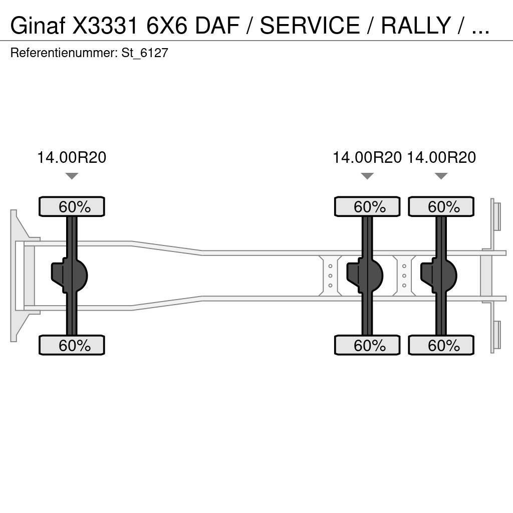 Ginaf X3331 6X6 DAF / SERVICE / RALLY / T5 / DAKAR Sunkvežimiai su dengtu kėbulu