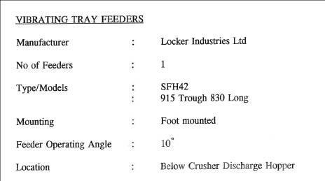  Locker SF42 Vibrating Feeder Pakrovimo įrenginiai