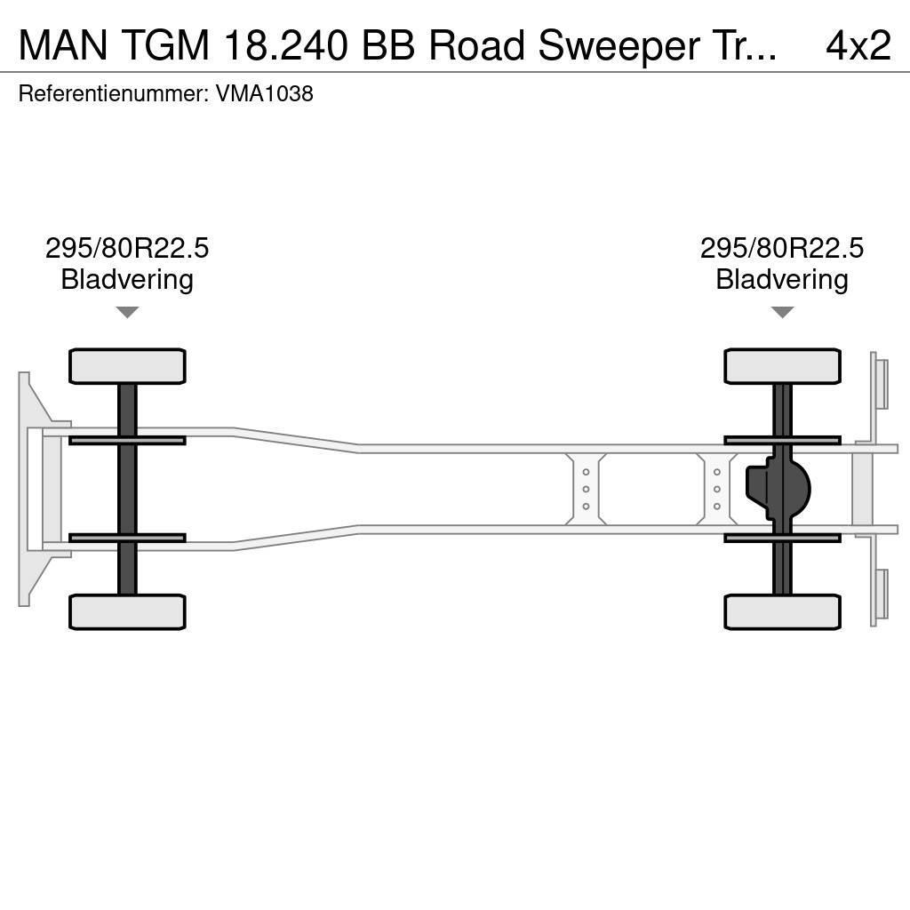 MAN TGM 18.240 BB Road Sweeper Truck (3 units) Šlavimo sunkvežimiai