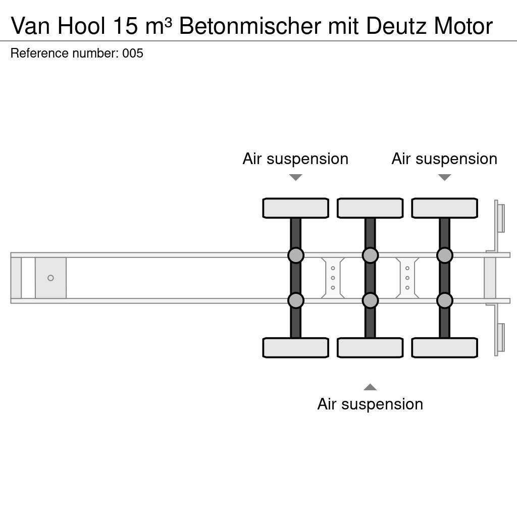 Van Hool 15 m³ Betonmischer mit Deutz Motor Kitos puspriekabės
