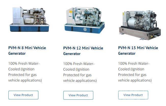 Fischer Panda generator Vehicle AC 15 Mini PVK-U Series Dyzeliniai generatoriai