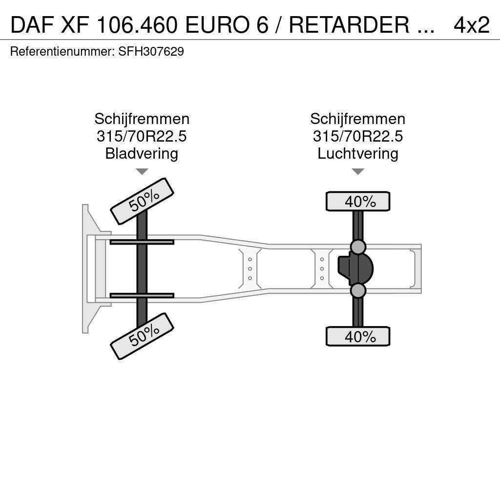 DAF XF 106.460 EURO 6 / RETARDER / PTO / MANUEL / AIRC Naudoti vilkikai