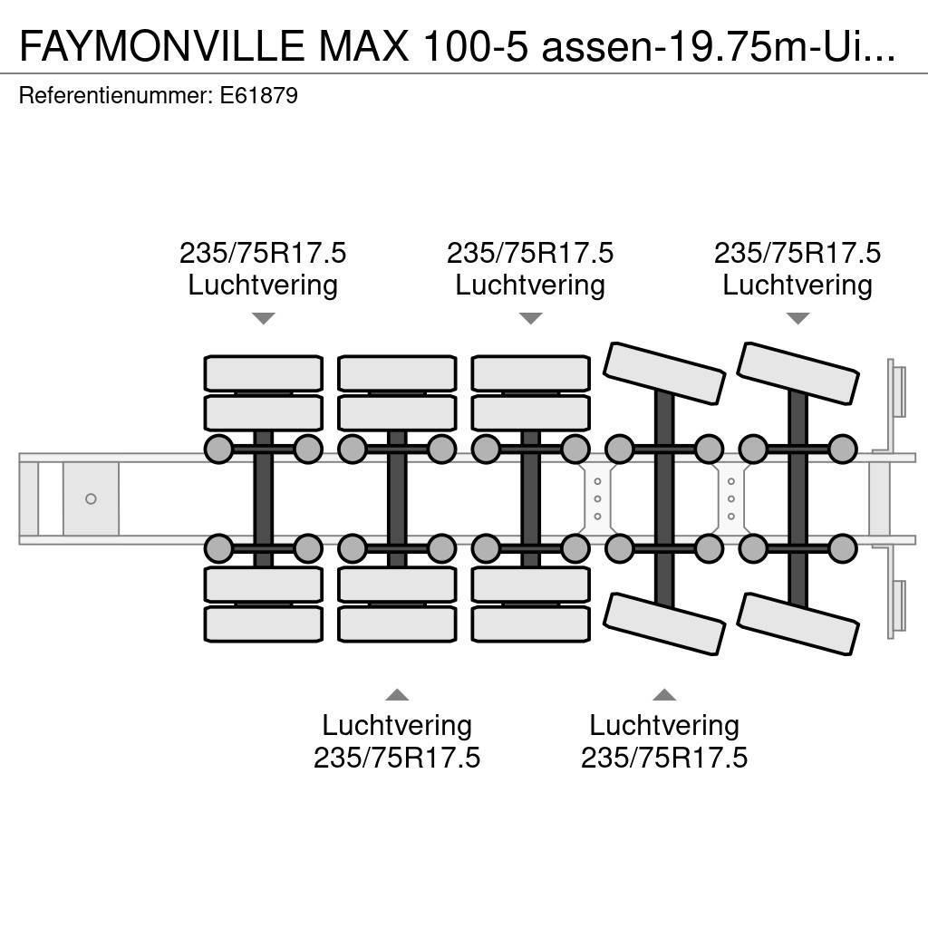 Faymonville MAX 100-5 assen-19.75m-Uitschuifbaar/extensible/ex Žemo iškrovimo puspriekabės