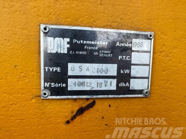 Putzmeister BSA 2100 /160 KW Betono siurbliai