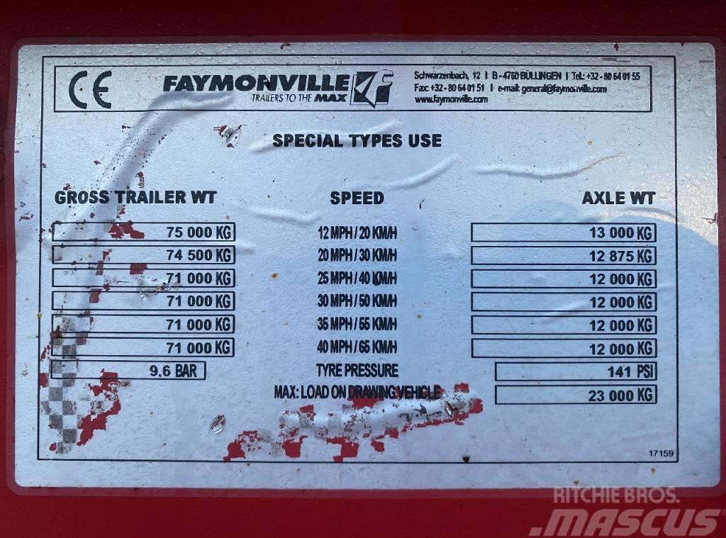 Faymonville 4 Axle Extending 75 Ton Low Loader Mažų aukščių krautuvai