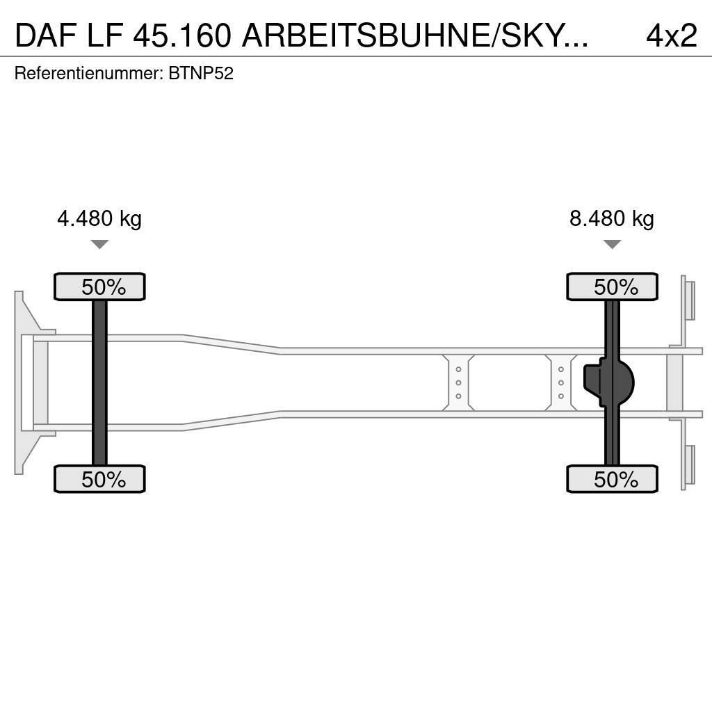 DAF LF 45.160 ARBEITSBUHNE/SKYWORKER/HOOGWERKER!!EURO4 Ant vilkikų montuojamos kėlimo platformos
