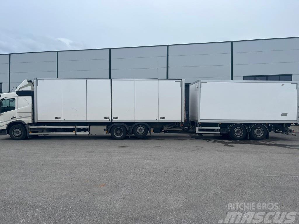 Volvo FM -Truck 21pll + trailer 15pll (36pll)  two truck Sunkvežimiai su dengtu kėbulu
