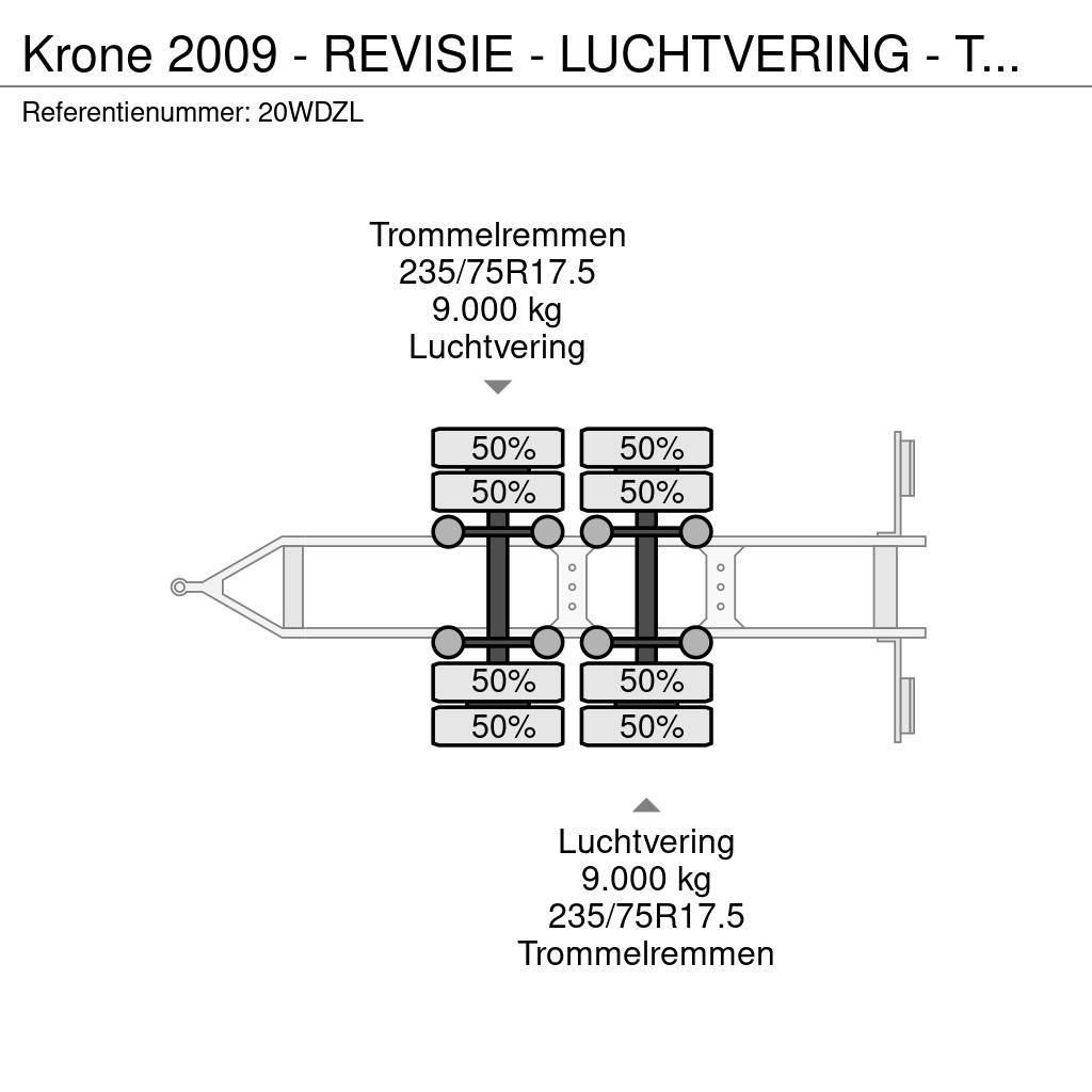 Krone 2009 - REVISIE - LUCHTVERING - TROMMELREM Autovežių priekabos