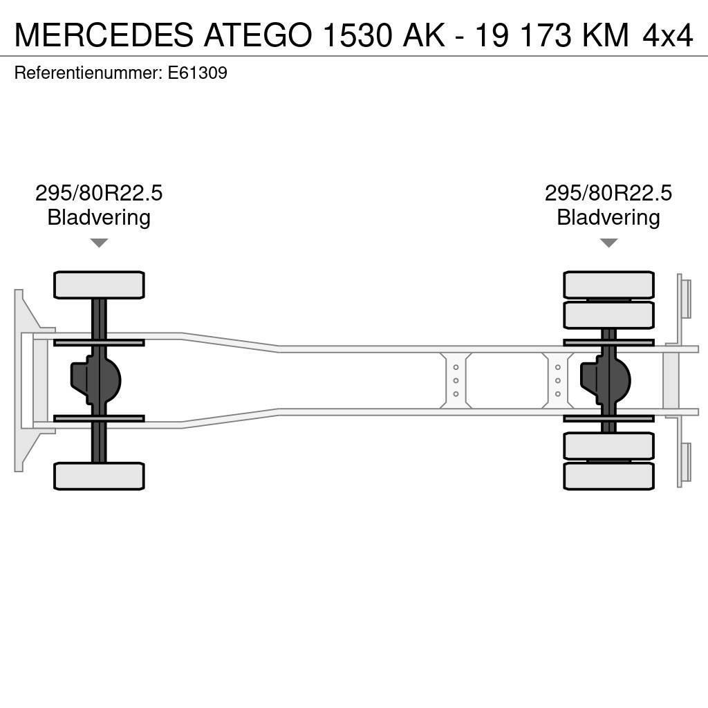 Mercedes-Benz ATEGO 1530 AK - 19 173 KM Konteinerių nuožulnaus pakėlimo ant platformos krautuvai