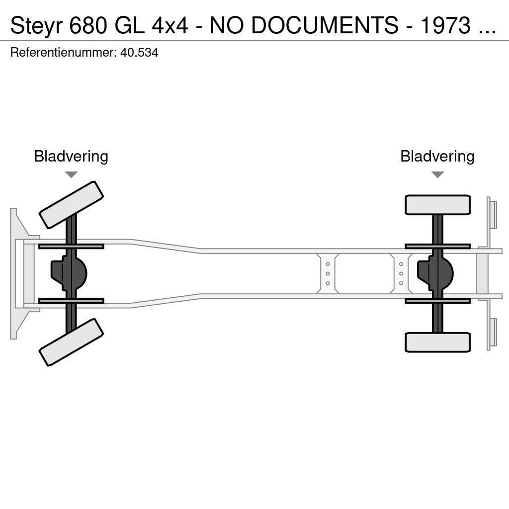 Steyr 680 GL 4x4 - NO DOCUMENTS - 1973 - 40.534 Platformos/ Pakrovimas iš šono