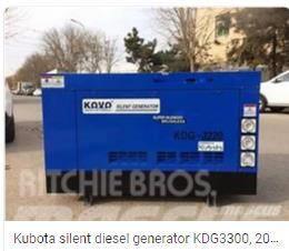 Kubota genset diesel generator set LOWBOY Dyzeliniai generatoriai