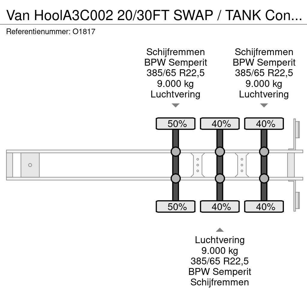 Van Hool A3C002 20/30FT SWAP / TANK ContainerChassis - Alco Konteinerių puspriekabės