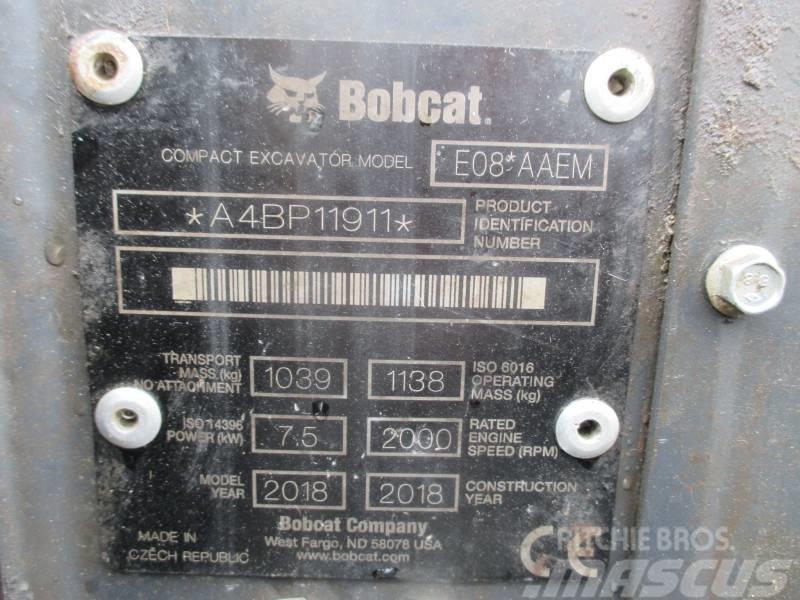 Bobcat E 08 Mini ekskavatoriai < 7 t