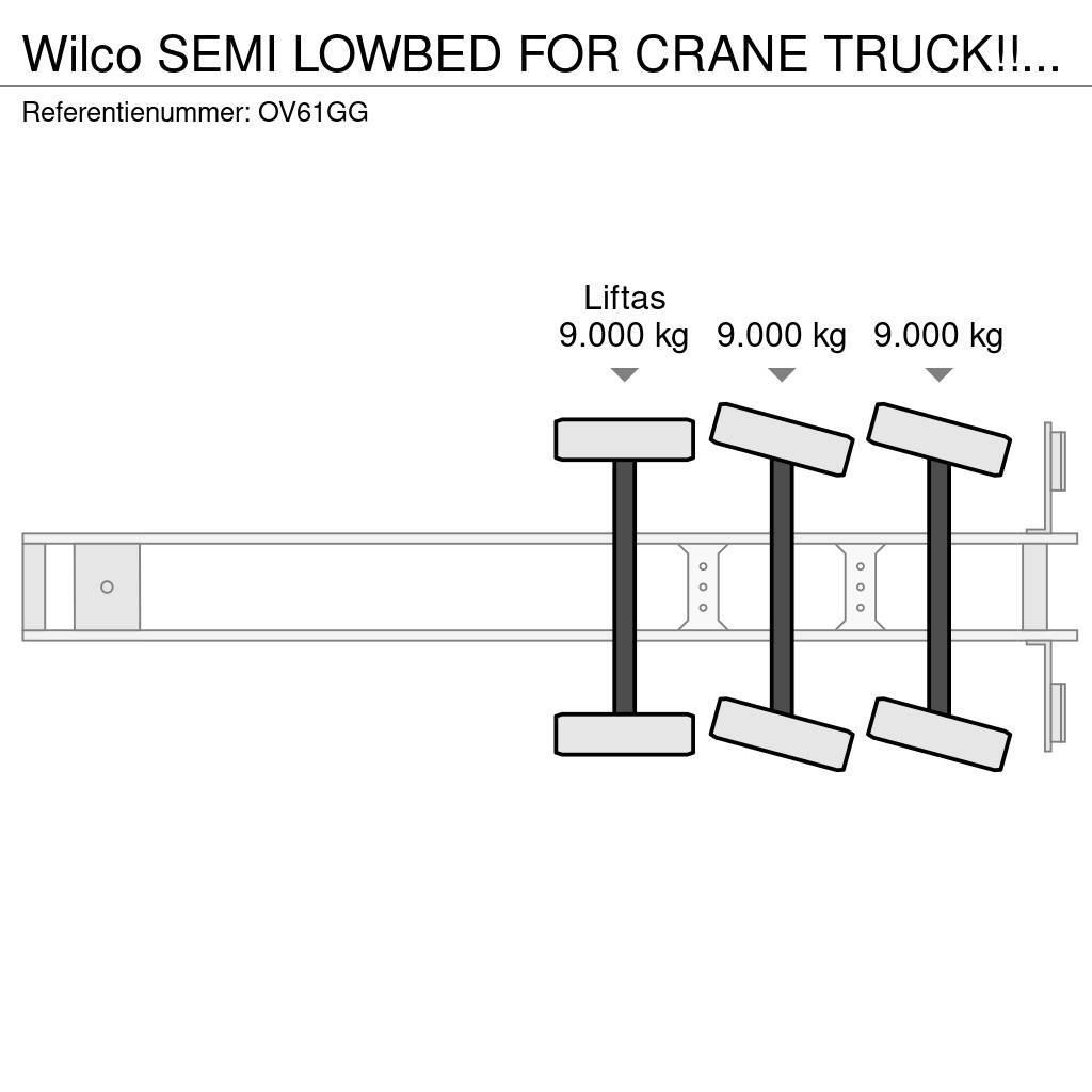 Wilco SEMI LOWBED FOR CRANE TRUCK!!2x steering axle Žemo iškrovimo puspriekabės