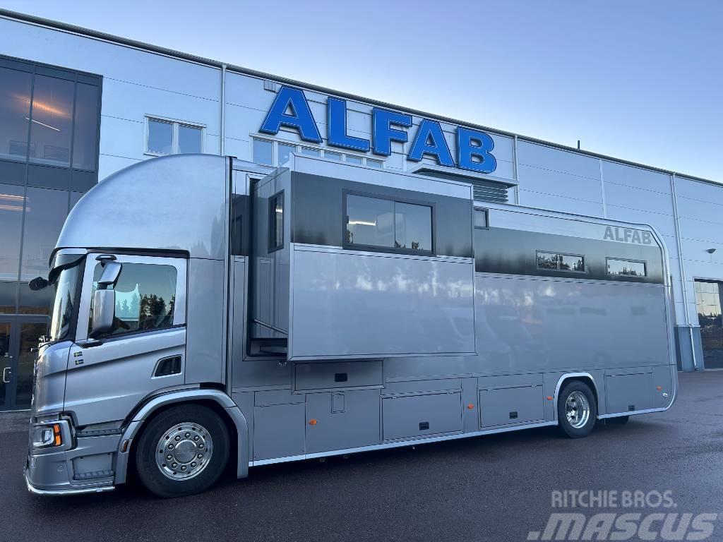 Scania P280 ALFAB Professional hästlastbil Gyvulių pervežimo technika