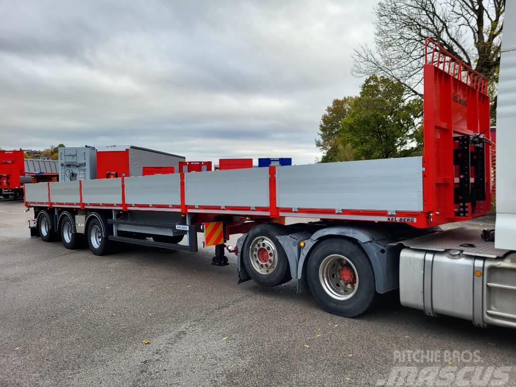 Kel-Berg D530V Åpen trailer Delbelastning 27 tonn Bortinių sunkvežimių priekabos su nuleidžiamais bortais