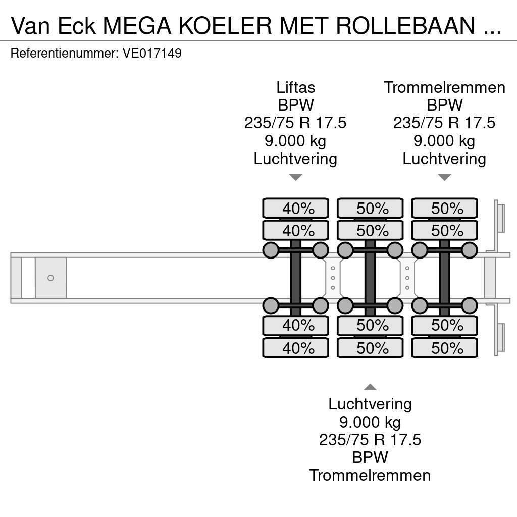Van Eck MEGA KOELER MET ROLLEBAAN + CARRIER VECTOR 1800 Puspriekabės su izoterminiu kėbulu