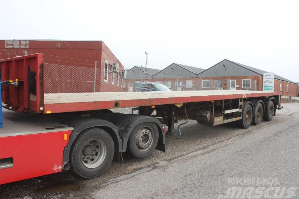 Broshuis 3 Ax  flat extension trailer. Bortinių sunkvežimių priekabos su nuleidžiamais bortais