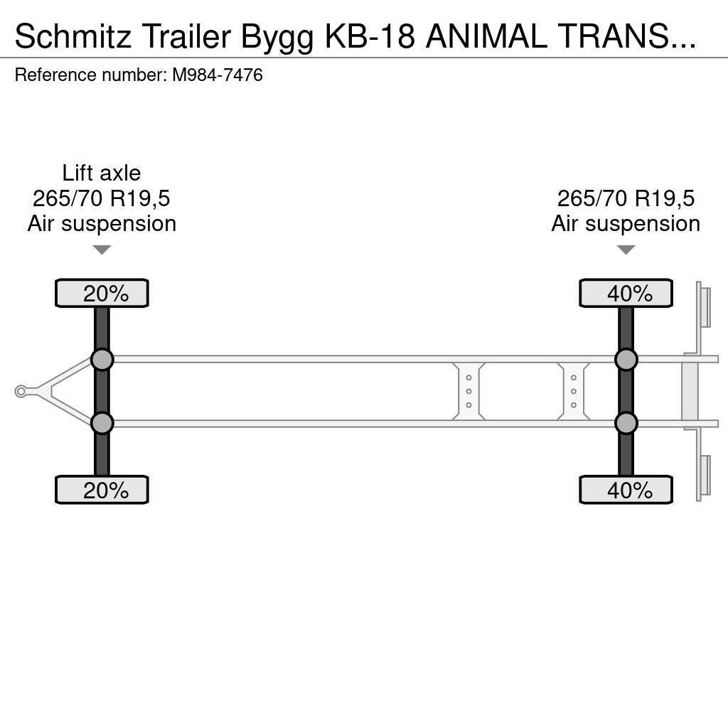Schmitz Cargobull Trailer Bygg KB-18 ANIMAL TRANSPORT + BOX HEATING Gyvulių pervežimo priekabos