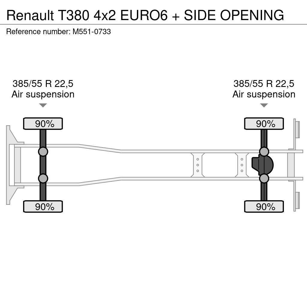 Renault T380 4x2 EURO6 + SIDE OPENING Sunkvežimiai su dengtu kėbulu