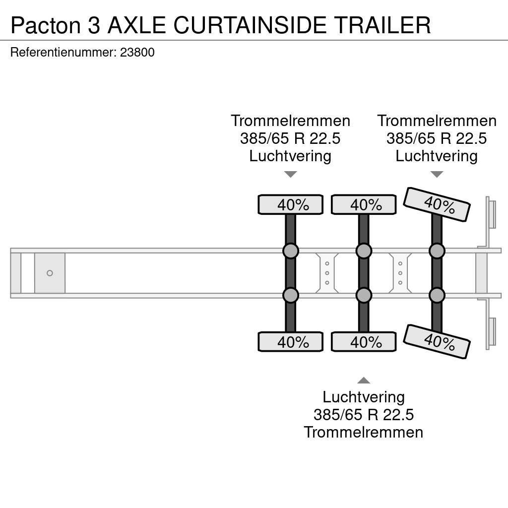 Pacton 3 AXLE CURTAINSIDE TRAILER Kitos puspriekabės