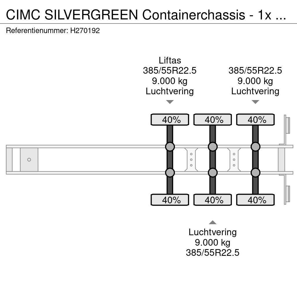 CIMC Silvergreen Containerchassis - 1x 20FT 2x 20FT 1x Konteinerių puspriekabės