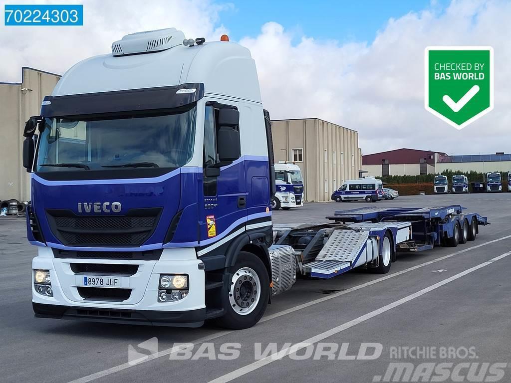 Iveco Stralis 500 4X2 ROLFO Truck transporter Standklima Autovežiai