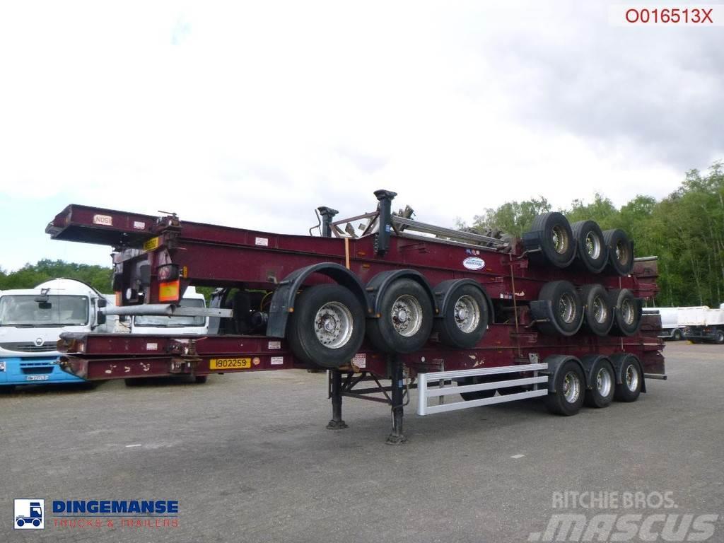 Dennison Stack - 4 x container trailer 40 ft Konteinerių puspriekabės