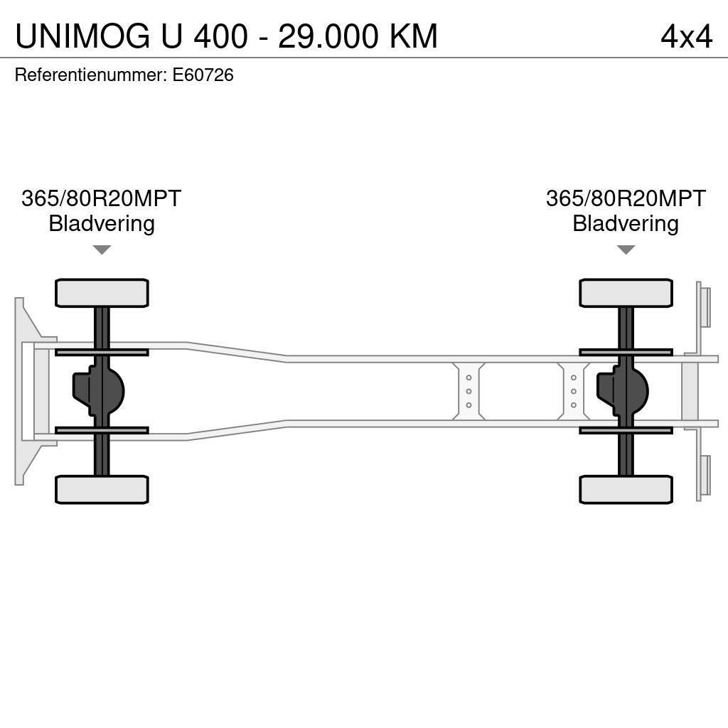 Unimog U 400 - 29.000 KM Savivarčių priekabų vilkikai