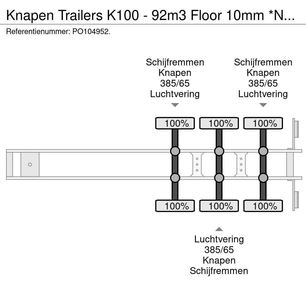 Knapen Trailers K100 - 92m3 Floor 10mm *NEW* Puspriekabės su grindimis