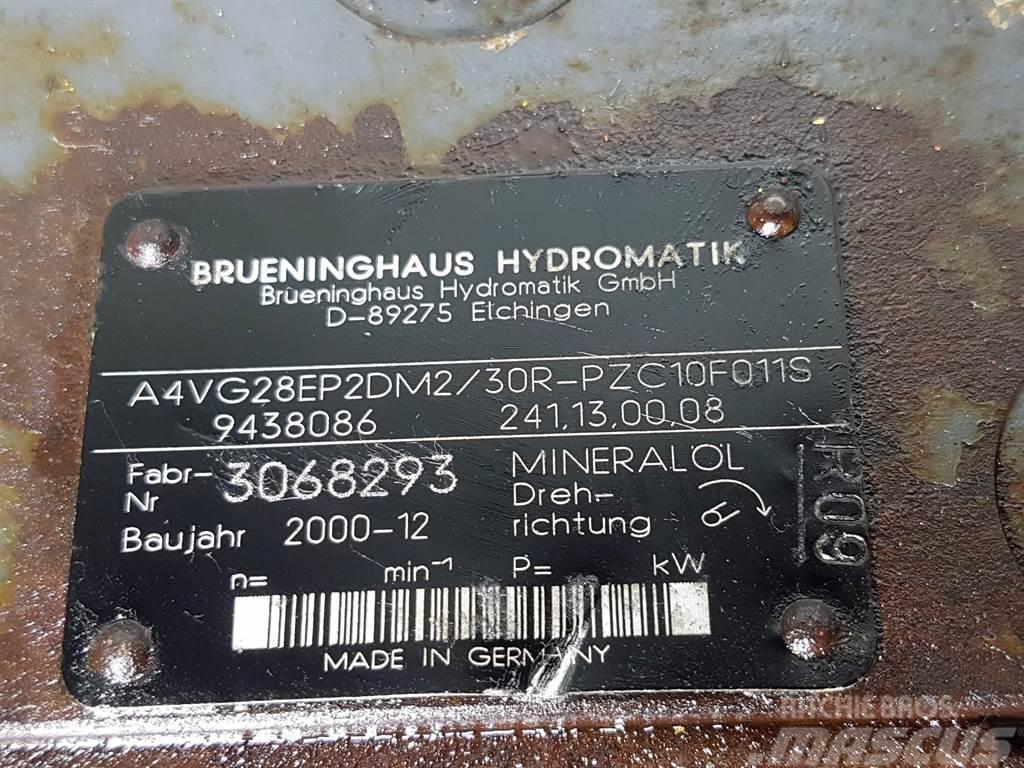 Brueninghaus Hydromatik A4VG28EP2DM2/30R-R909438086-Drive pump/Fahrpumpe Hidraulikos įrenginiai