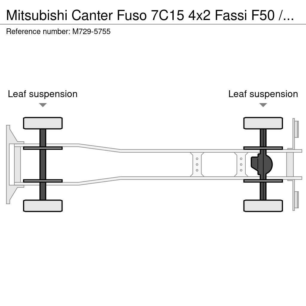 Mitsubishi Canter Fuso 7C15 4x2 Fassi F50 / PLATFORM L=4768 m Automobiliniai kranai