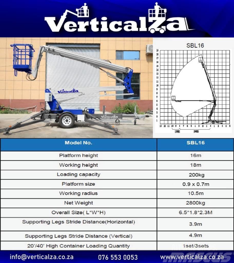  VerticalZA 18m Trailer mounted Lift Ant priekabų montuojamos kėlimo platformos