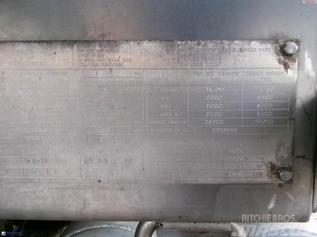 Crossland Bitumen tank inox 33 m3 / 1 comp + ADR L4BN Cisternos puspriekabės